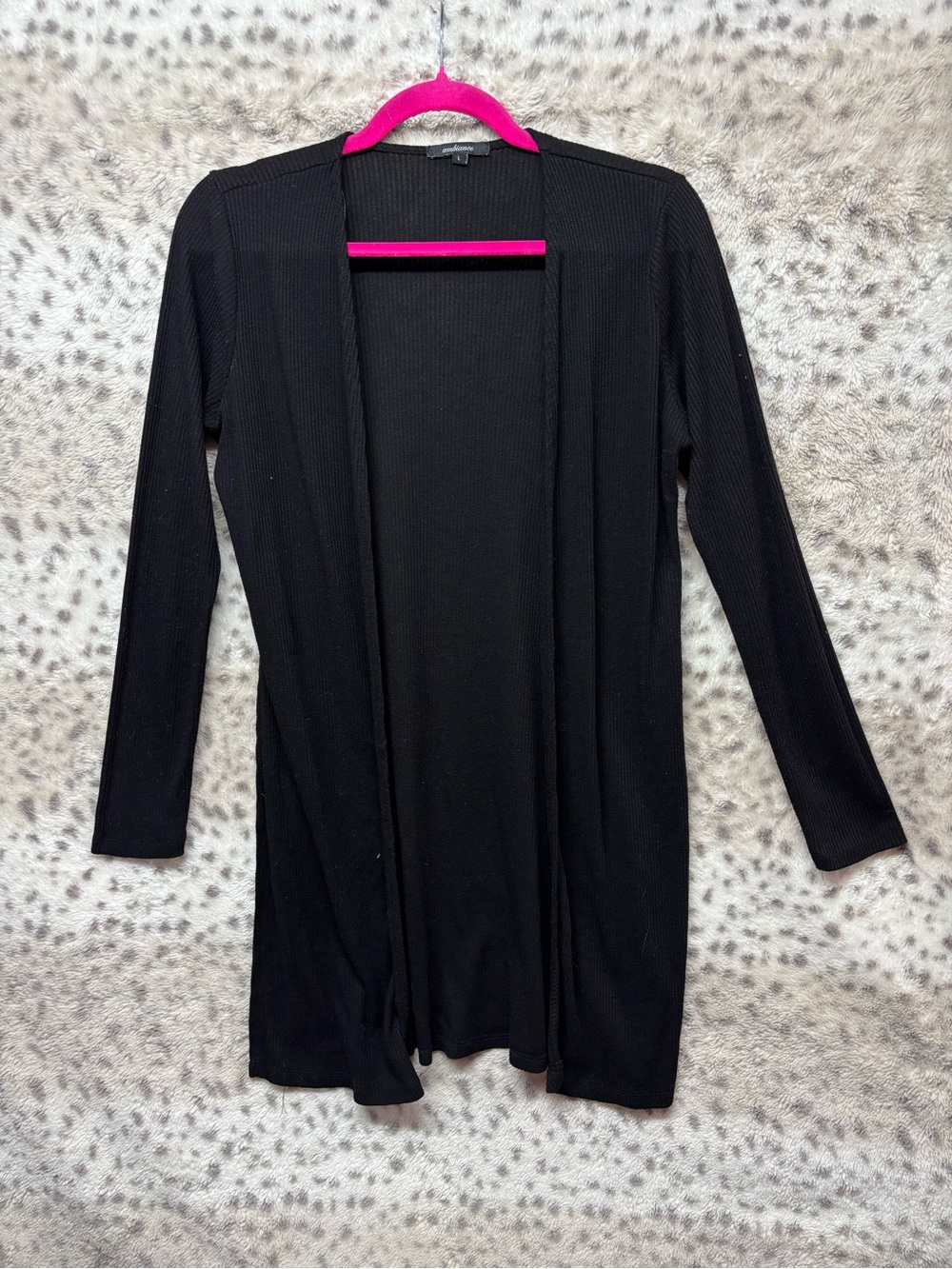 AMBIANCE SIDE SLIT RIBBED CARDIGAN